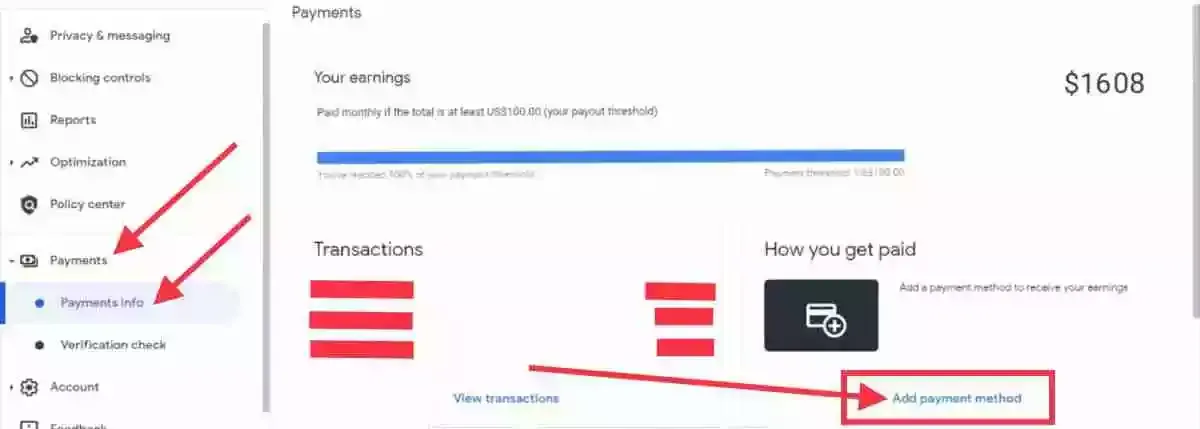 How to Add Payment Methods for Google Adsense Account
