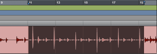 A Selection in the Pro Tools Timeline