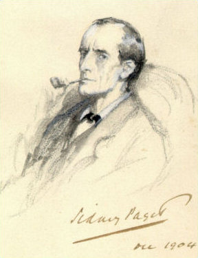Sherlock Holmes, drawing of the artist Sidney Paget, 1904.