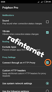 Setting Psiphon pro xl