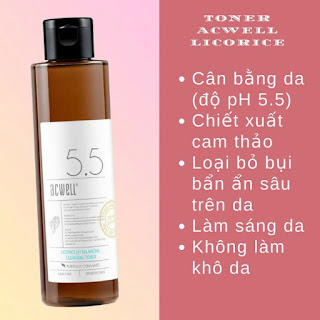 Toner cam thảo Acwell Review