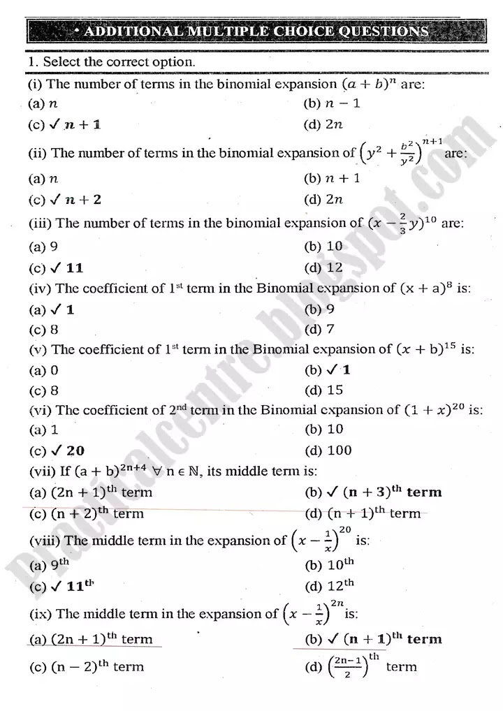 mathematical-induction-and-binomial-theorem-multiple-choice-questions-1