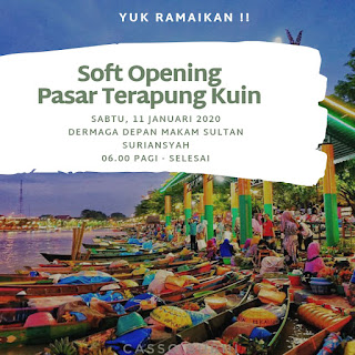 Soft Opening Pasar Terapung Kuin Alalak di resmikan oleh Walikota Banjarmasin