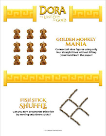 Dora - Golden Monkey Mania - Activity Sheet