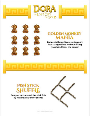 Dora - Golden Monkey Mania - Activity Sheet