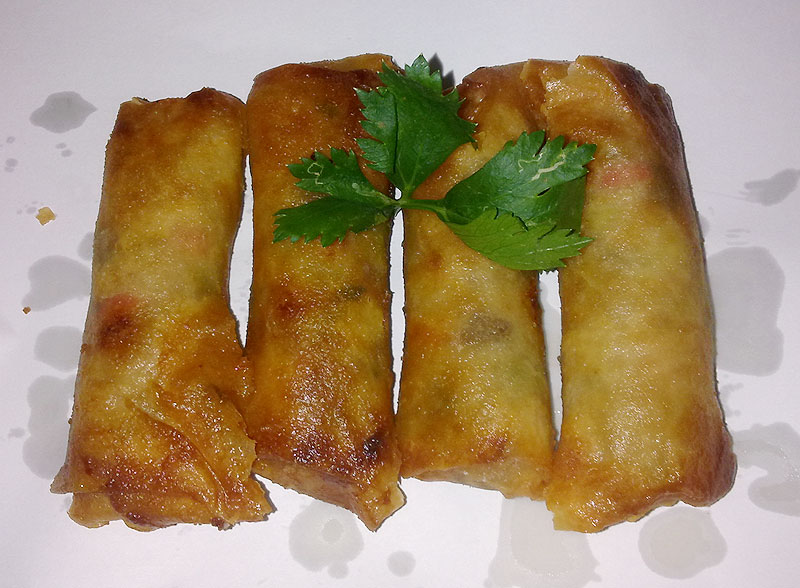 Lumpia Isi Labu Siam Pedas