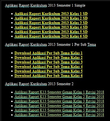  yang akan Admin bagikan pada kesempatan kali ini adalah aplikasi  yang terdiri dari  Aplikasi Raport K13 SD Revisi 2018 Lengkap 2 Semester