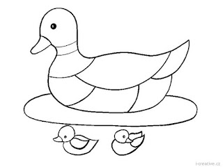 Duck And Baby Duck Coloring Pages For Kids