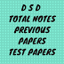 DSD Total Material For Semester Previous Papers, Total Notes, Previous Tests Papers
