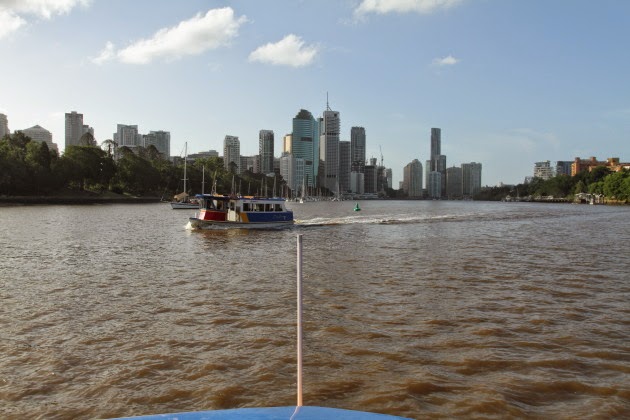 Brisbane as seen from the CityCat on the River