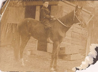 Unidentified boy on a horse from Slade collection