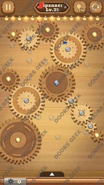 Fix it: Gear Puzzle [Spanner] Level 35 Solution, Cheats, Walkthrough for Android, iPhone, iPad and iPod