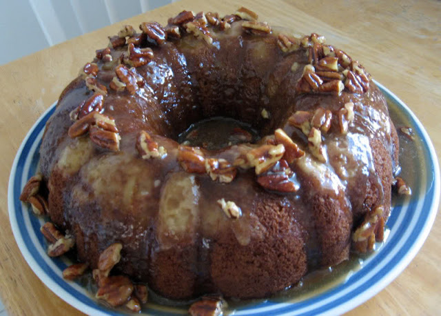 Pear Spice Cake with Pecan Praline Topping by freshfromthe.com