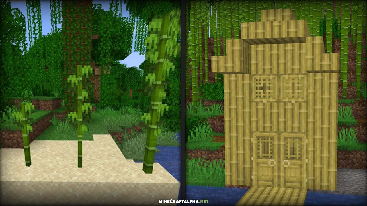 Use of bamboo in version 1.20 of Minecraft