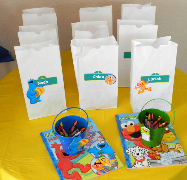 Sesame Street Twins Birthday: Treat Bags