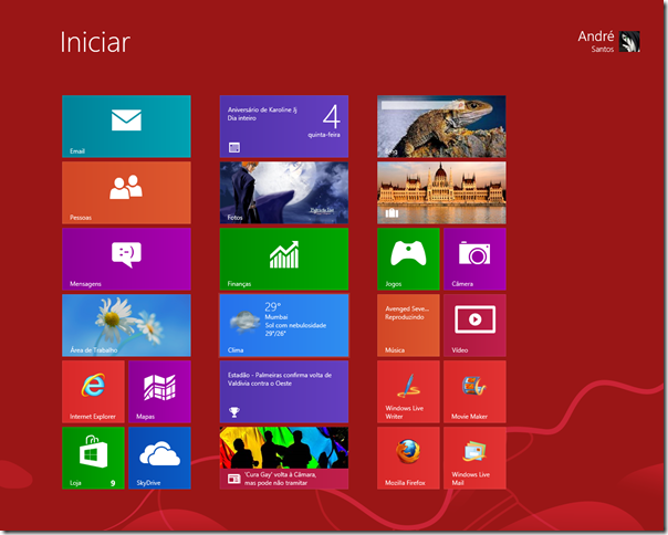 Windows 8 - tela inicial