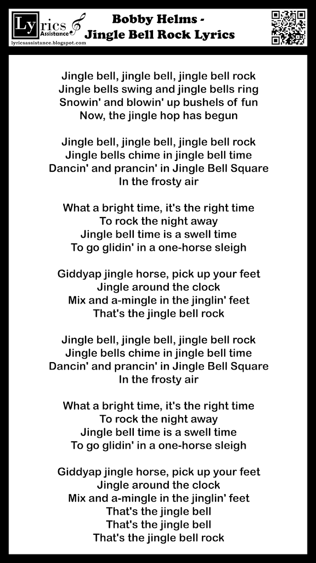 Bobby Helms - Jingle Bell Rock Lyrics | lyricsassistance.blogspot.com