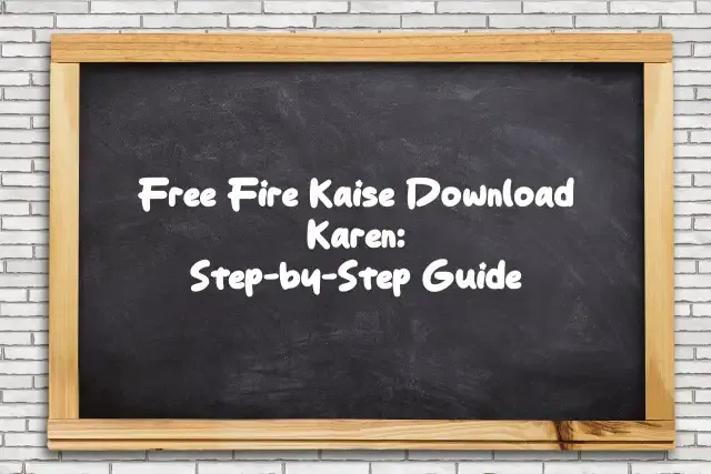 Free Fire Kaise Download Karen: Step-by-Step Guide