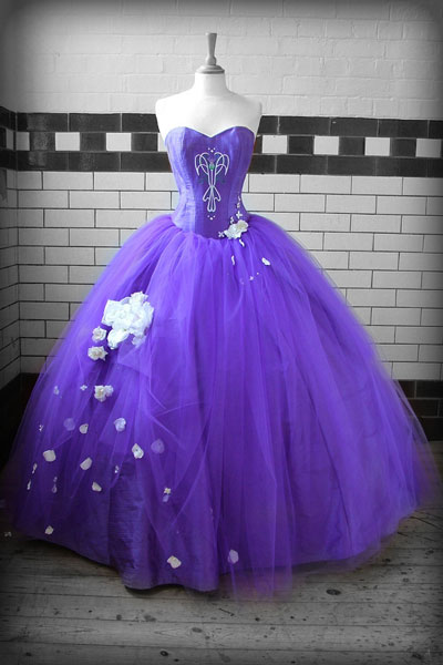 The Dream Wedding Inspirations: Stylish Purple Wedding Dress