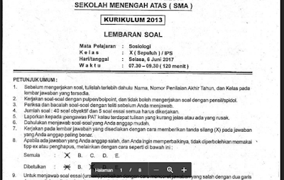 Download Kumpulan Soal Latihan dan Kunci Jawaban PAT  Download Kumpulan Soal Latihan dan Kunci Jawaban PAT / UKK  / UAS SMA Kelas X (10) Kurikulum 2013, KTSP/Kurikulum 2006