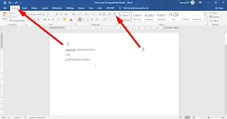 Menghapus Page Break di Word 2019 lewat Show/hide