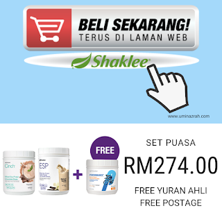 Promosi Cinch Shake dan ESP Shaklee Percuma Performance Drink