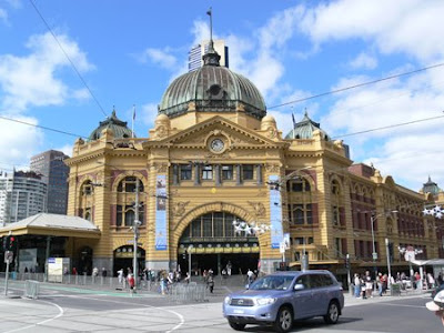 Flinders Street Station. Last weekend we were very lucky to be able to get 