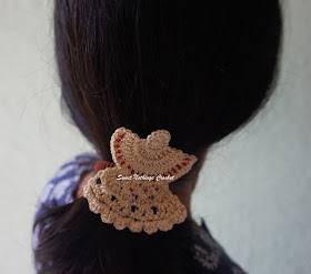 free crochet angel motif pattern, free crochet angel hair clip pattern