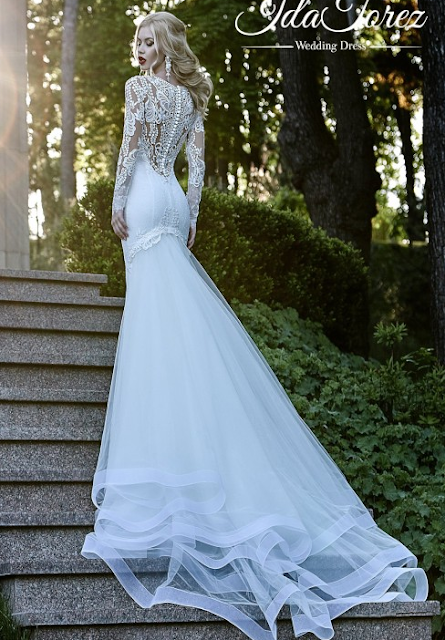 http://www.cocomelody.com/romantic-trumpet-mermaid-v-neck-natural-court-train-stretch-satin-ivory-long-sleeve-buttons-wedding-dress-draped-removable-train-01001.html