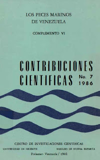 UDONE - Contribuciones Cientificas No 7 - Los Peces Marinos de Venezuela x Fernando Cervigón