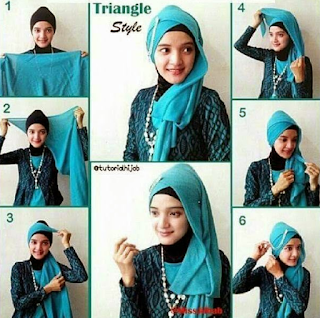 Cara memakai jilbab paris untuk idul fitri
