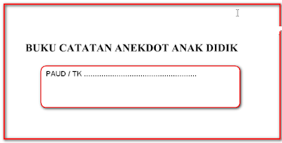 Download Contoh Format Anekdot PAUD Terbaru