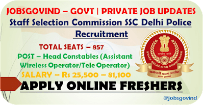 SSC Delhi Police Recruitment 2022