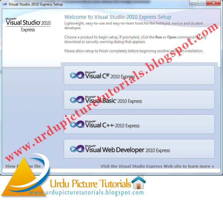 Microsoft Visual Studio 10 Express All In One Setup Iso Image Download Urdu Picture Tutorials