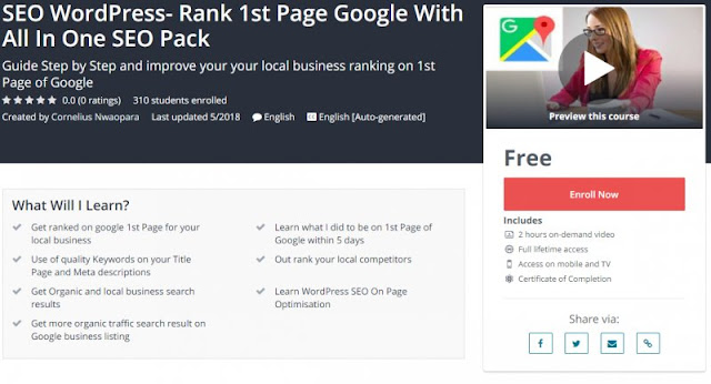 [100% Free] SEO WordPress- Rank 1st Page Google With All In One SEO Pack