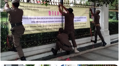 SATPOL PP Kota Bandung : Jalan Diponegoro Zona Merah Berdagang MOKO