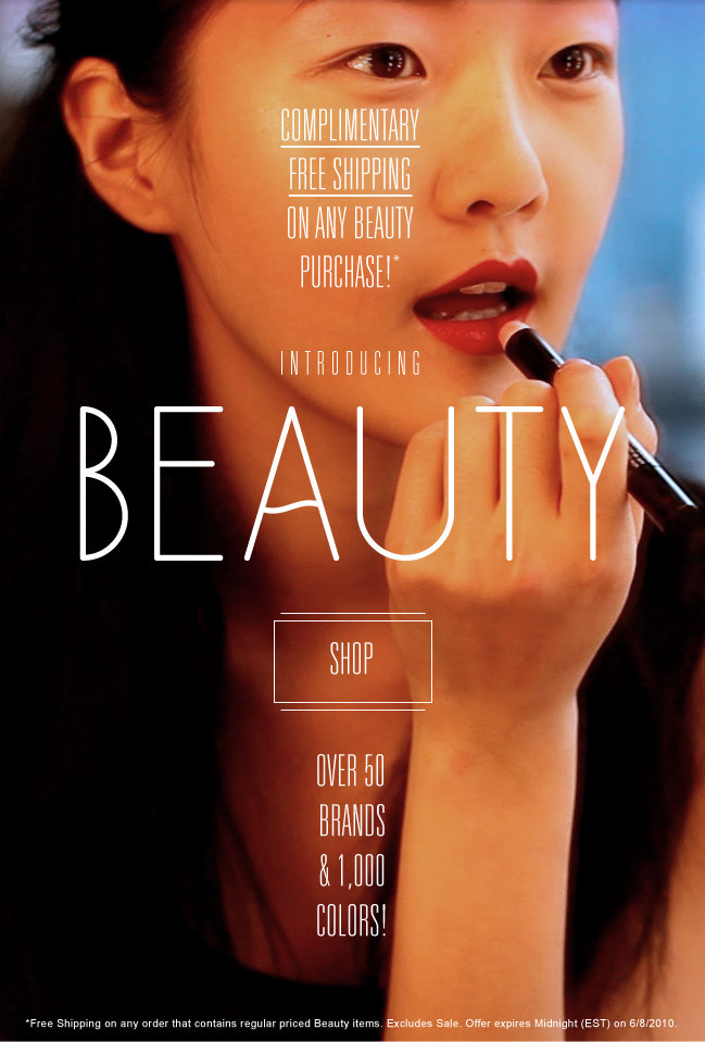 Hyoni Kang Ad Campaign for Urban Outfitter Beauty, Summer 2010