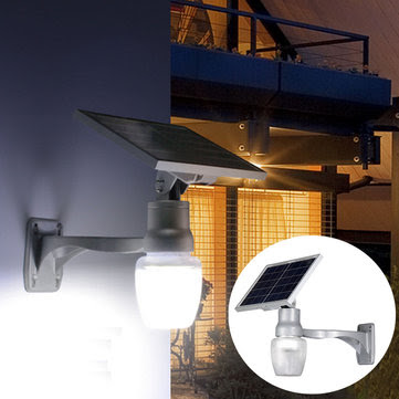 6W Solar Power LED Light Sensor LED Security Spotlight Wall Outdoor Garden Light Waterproof 