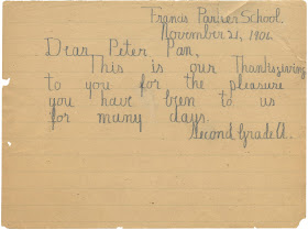 Letter from second graders to Peter Pan
