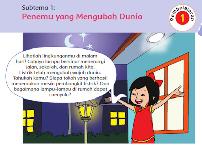  Tahukah kalian proses perjalanan arus listrik pada lampu Materi dan Kunci Jawaban Buku Tematik Kelas 6 Tema 3 Subtema 1 Halaman 3, 4, 5, 6, 7, 8