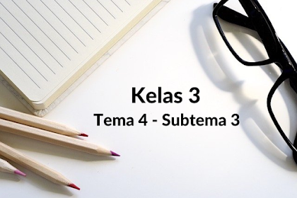 Soal Kelas 3 Tema 4 Subtema 3 dan Kunci Jawaban