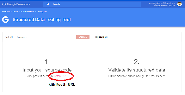 google struktur data testing tool