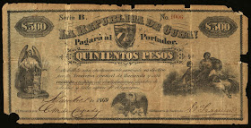 Bono de 500 pesos República de Cuba en Armas