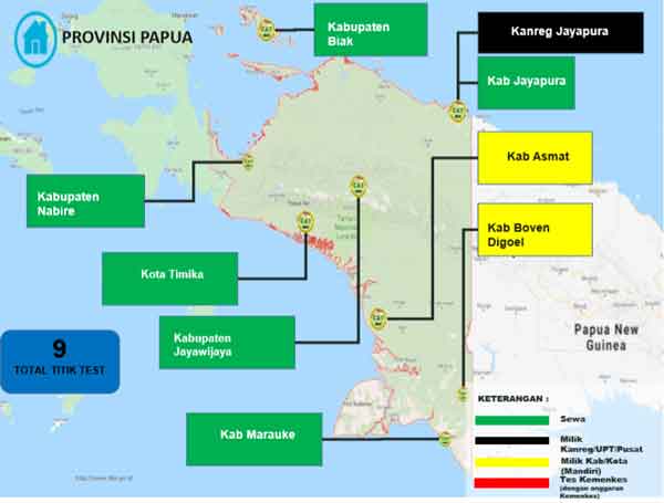 Lokasi Tes Cat BKN Propinsi Papua