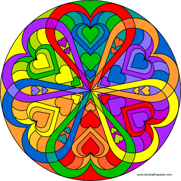 Heart Mandala To Color
