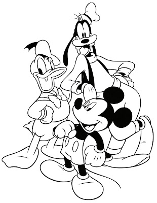 Mickey Mouse Coloring Pages on Disney Coloring Pages   Mickey Mouse Goofy Donald Duck Is Friends