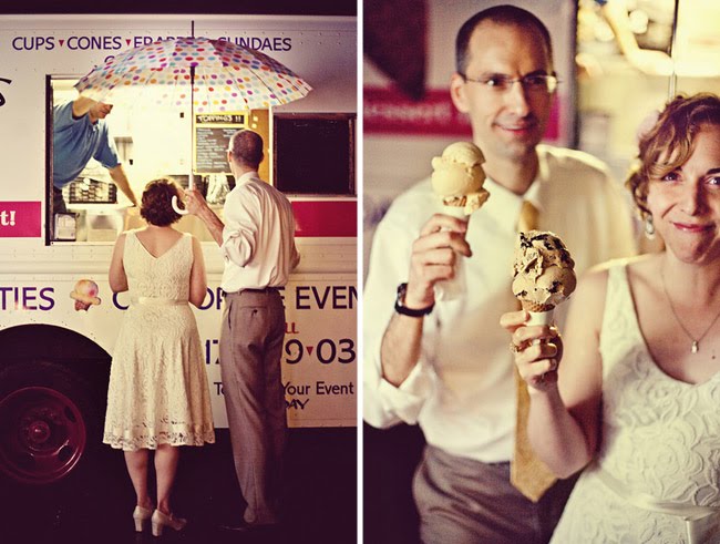 ice cream truck at a wedding