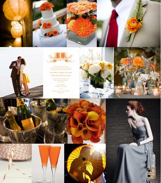 Orange is the perfect wedding color if you're getting married at the end of