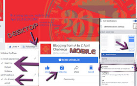 Facebook see updates in newsfeed #atozchallenge