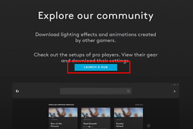 Klik Launch G Hub